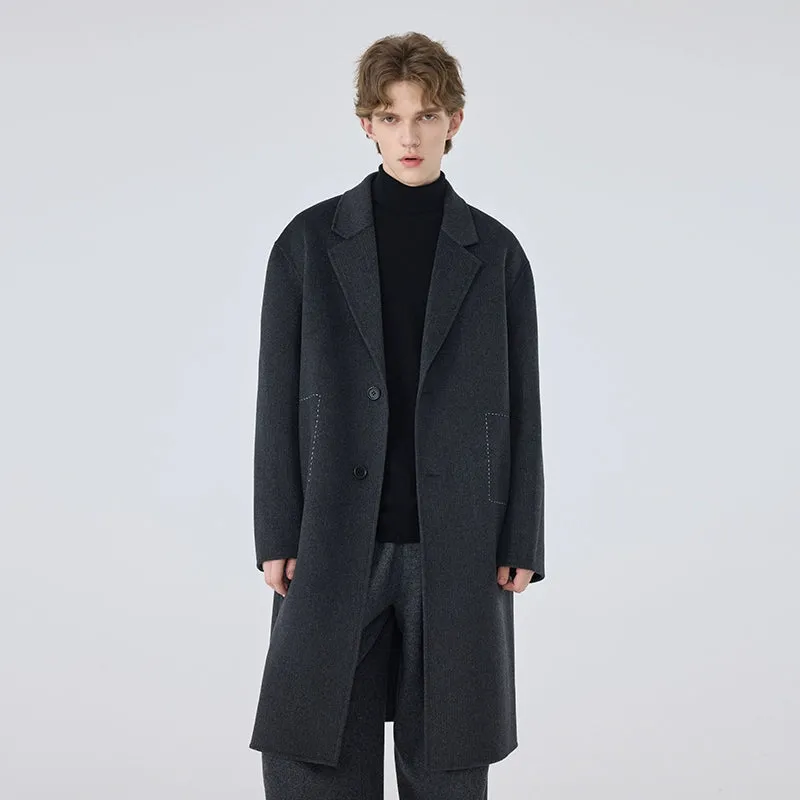 Men's Double-Faced Wool Overcoat