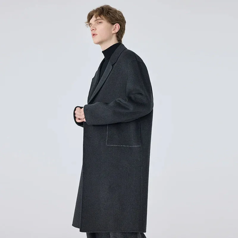Men's Double-Faced Wool Overcoat