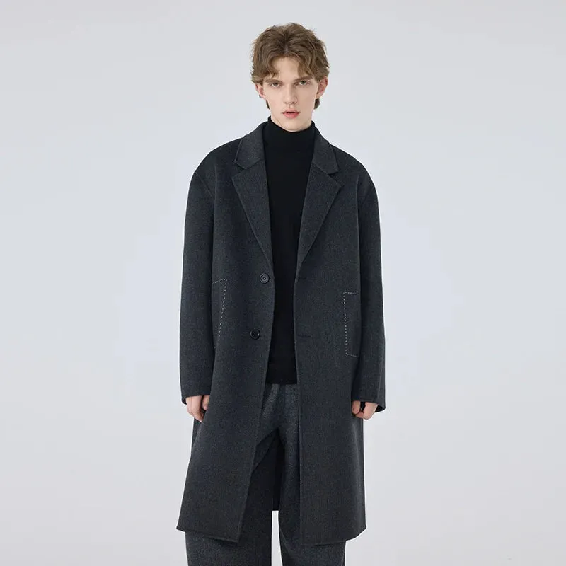 Men's Double-Faced Wool Overcoat