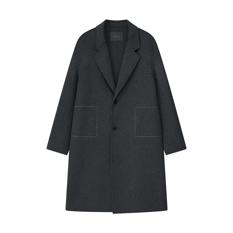 Men's Double-Faced Wool Overcoat