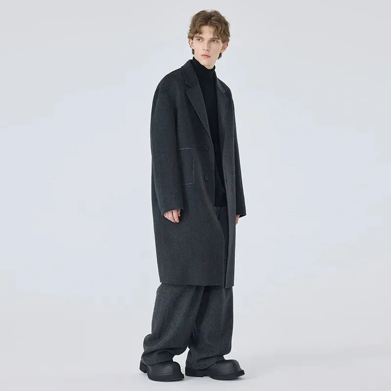 Men's Double-Faced Wool Overcoat