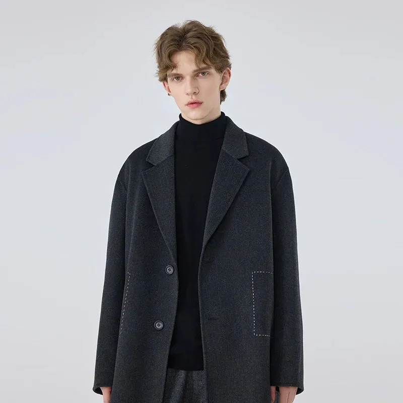 Men's Double-Faced Wool Overcoat