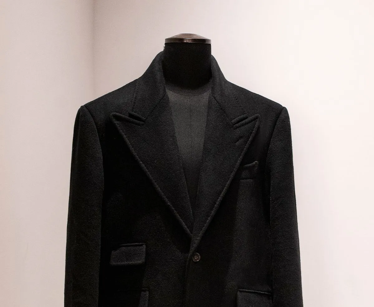 Men's Luxurious Long Wool Overcoat