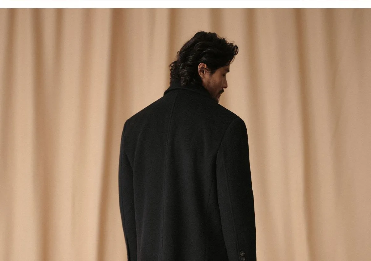 Men's Luxurious Long Wool Overcoat