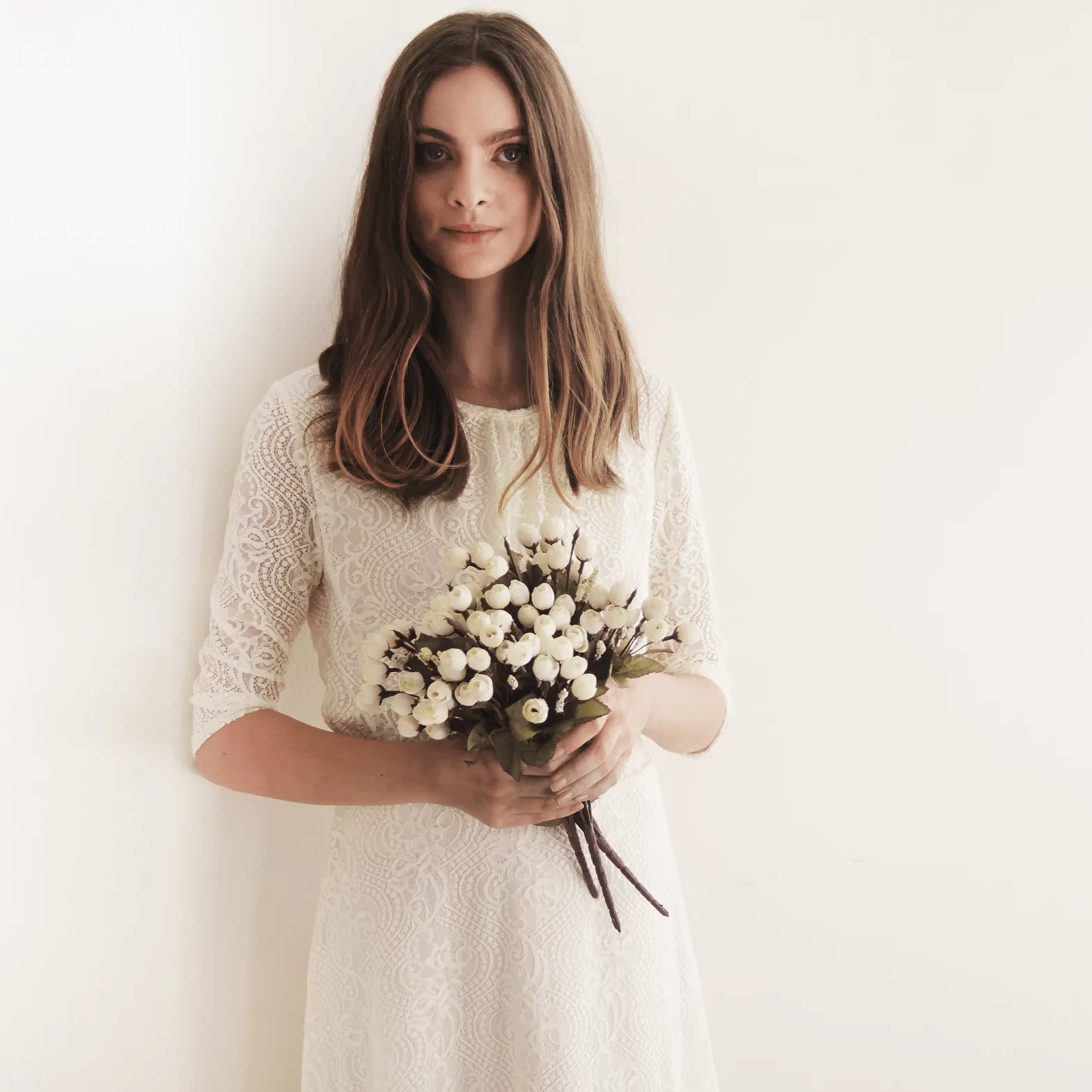 Midi Lace bridal A-line wedding  skirt #3020