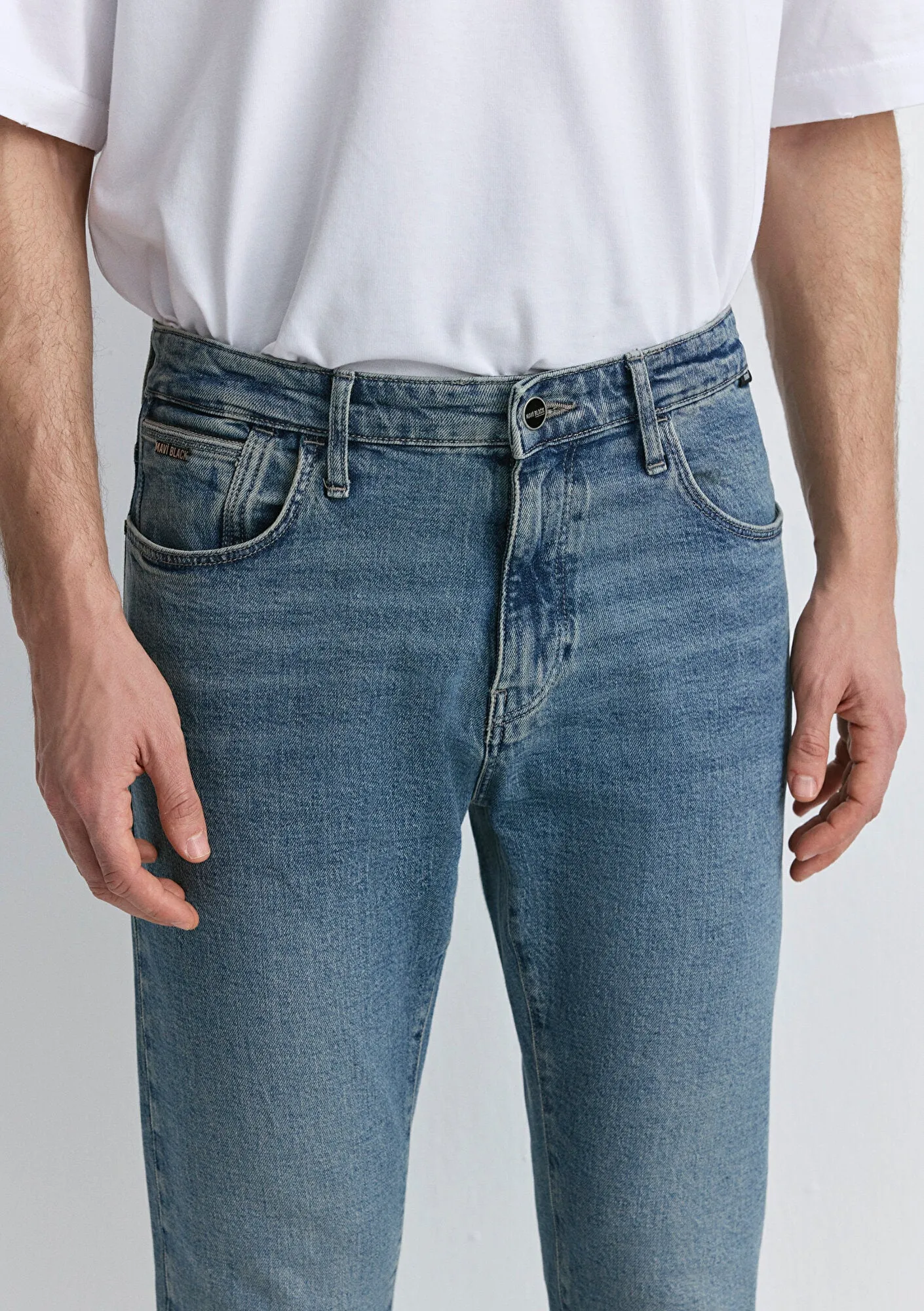 Milan Foggy Space Blue Mavi Black Jean Pants