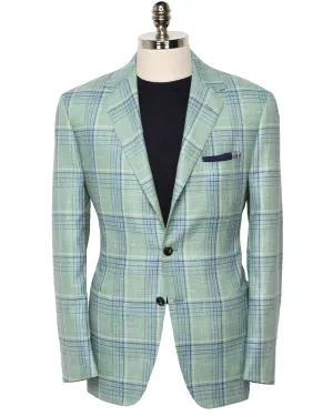 Mint and Blue Plaid Sportcoat
