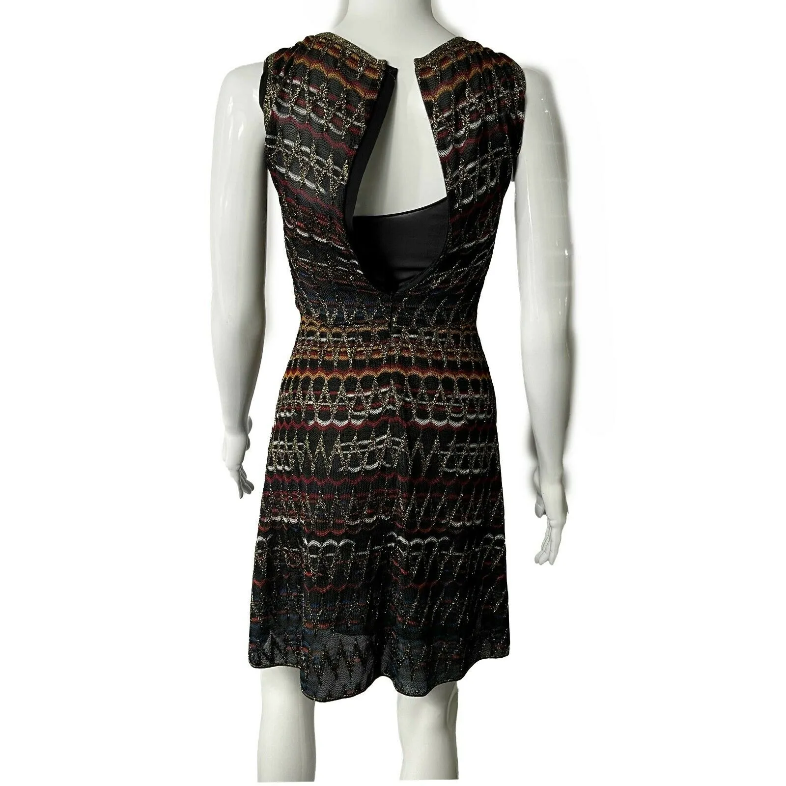 Missoni - Zig Zag and Scalloped Sleeveless Multicolor Dress -XXS/XS
