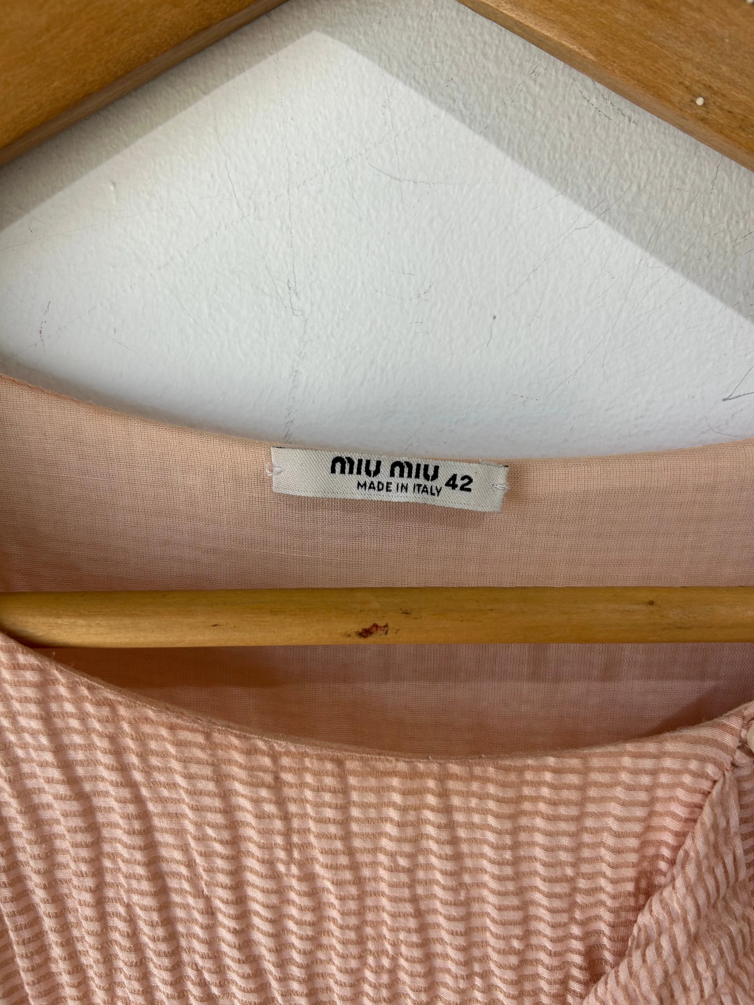 Miu Miu Peach Ruffle Dress