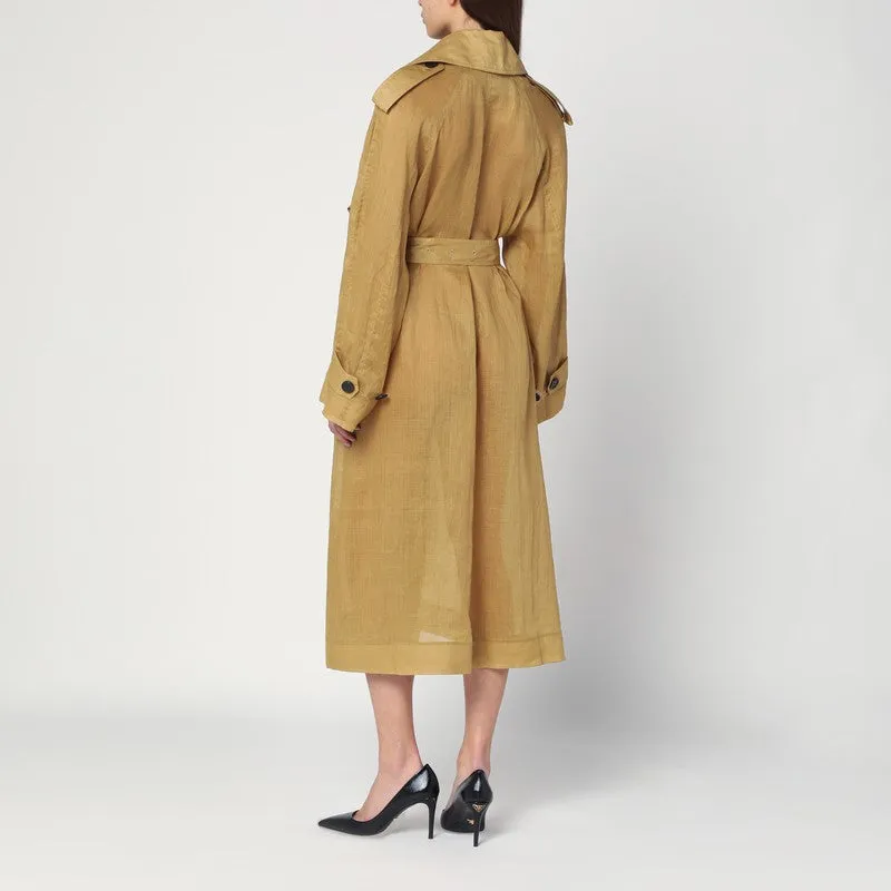 MKDT Studio Double Breasted Cici Trench Coat i Ramie