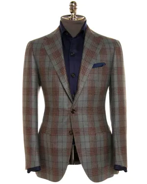 Moss Green with Rust and Blue Plaid Sportcoat