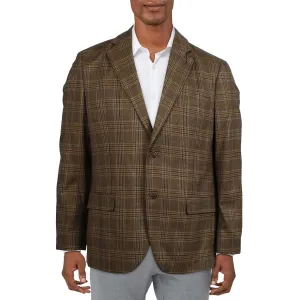 Nautica Mens Glen Plaid  Two-Button Blazer