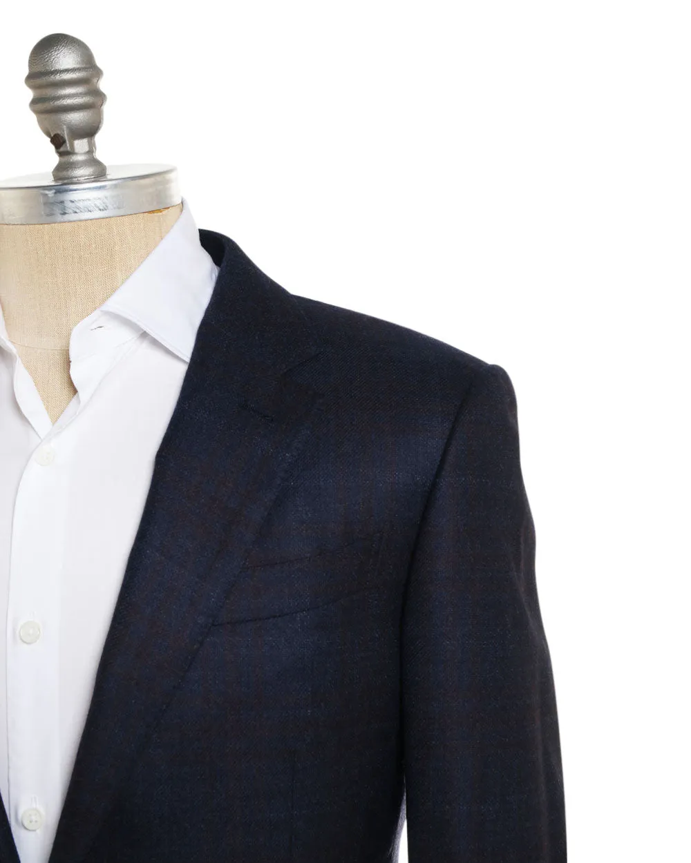 Navy and Burgundy 15MilMil15 Plaid Sportcoat