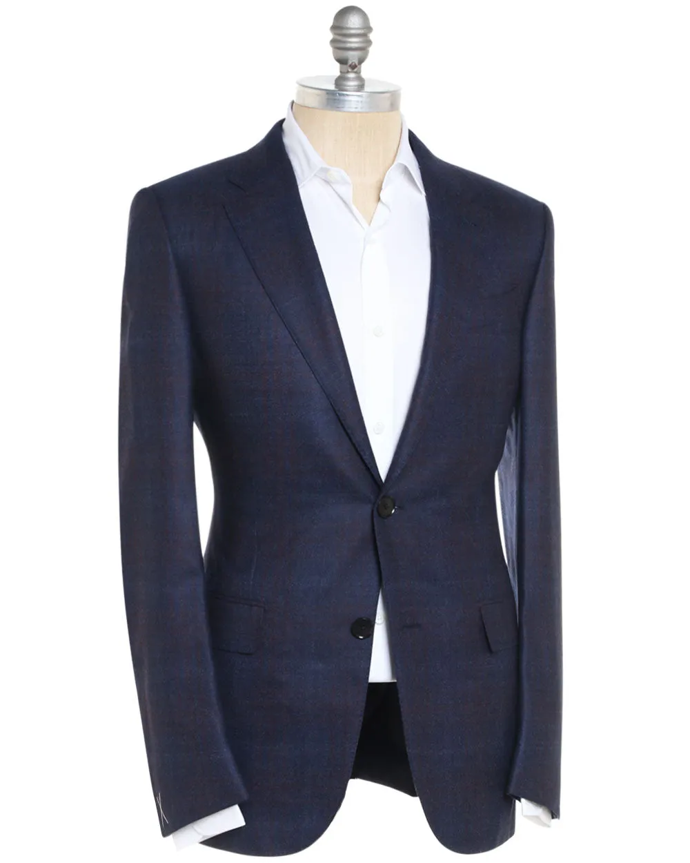 Navy and Burgundy 15MilMil15 Plaid Sportcoat