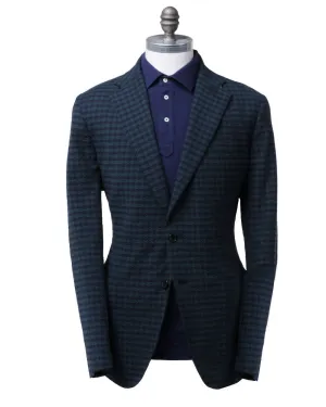 Navy and Green Plaid Seersucker Sportcoat