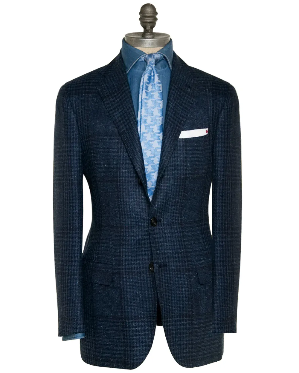 Navy Tonal Plaid Sportcoat