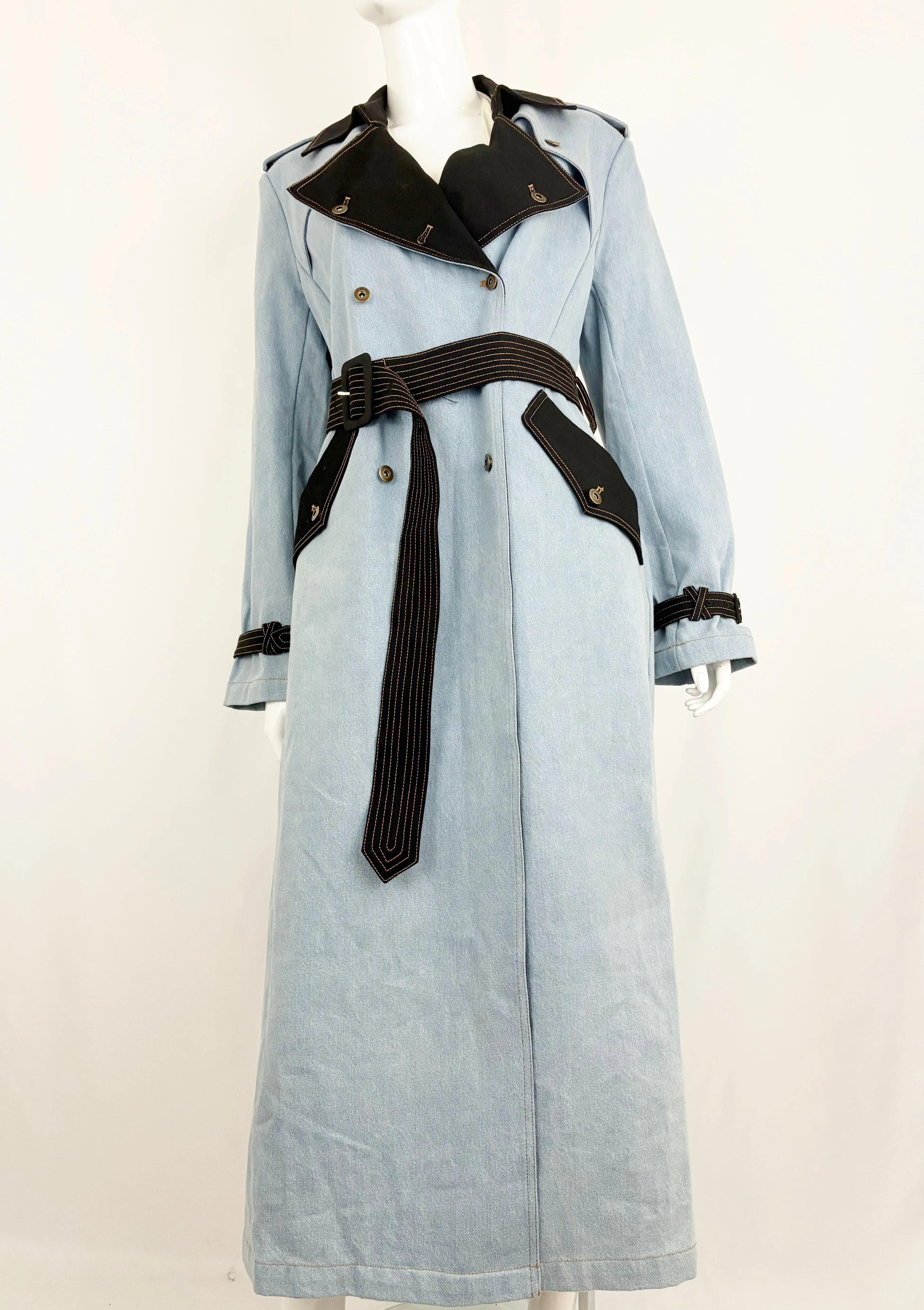 NEW Fleur Du Mal Trench Coat Size 8