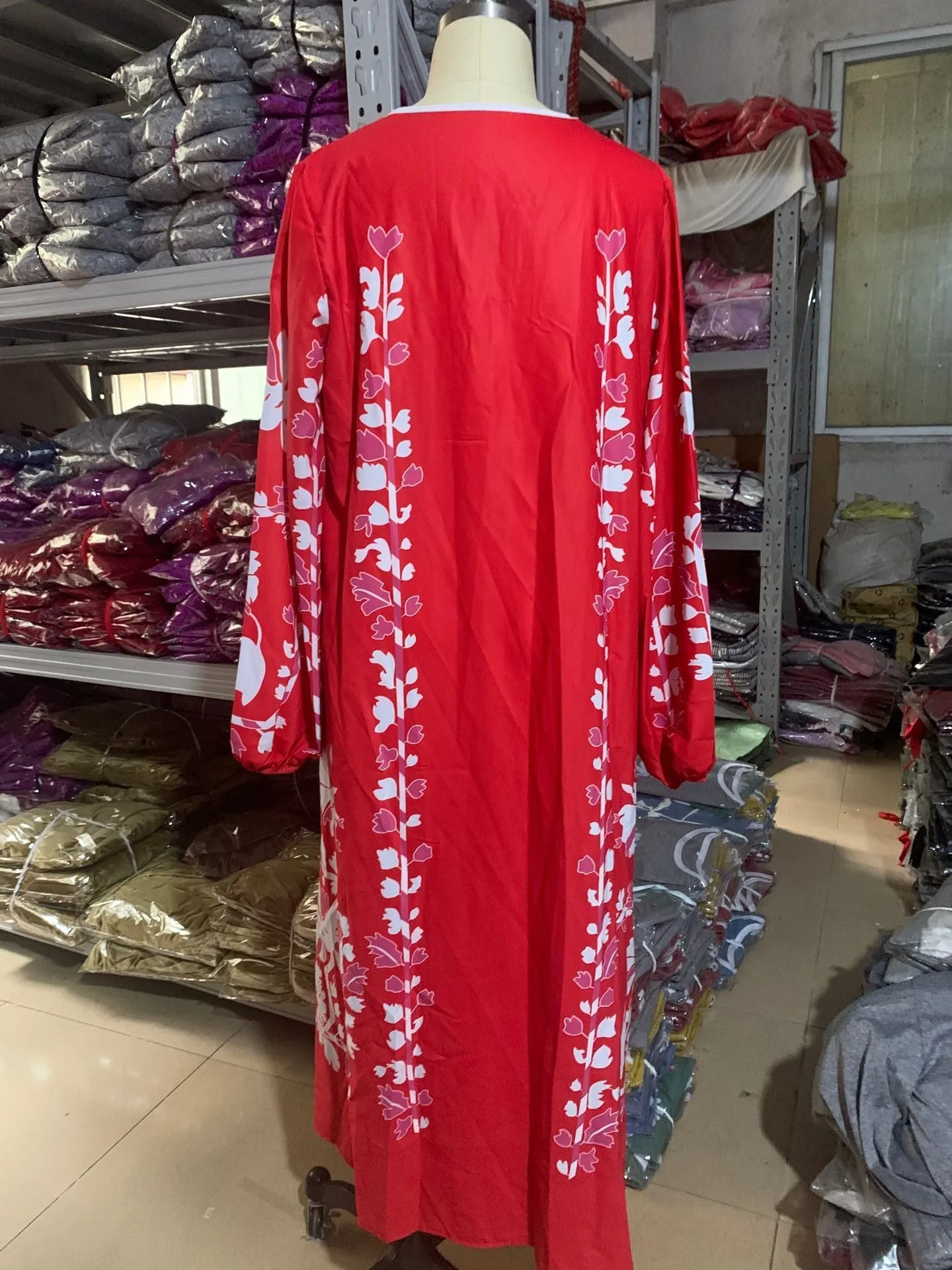 New Floral Print Loose Plus Sizes Long Boho Dresses