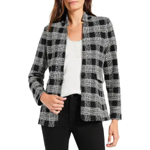 Nic   Zoe Womens Cotton Blend Plaid One-Button Blazer