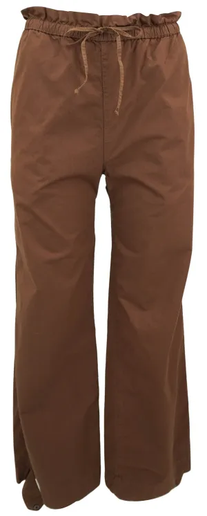 NSF Paperbag Waist Cotton Pants in Brindle