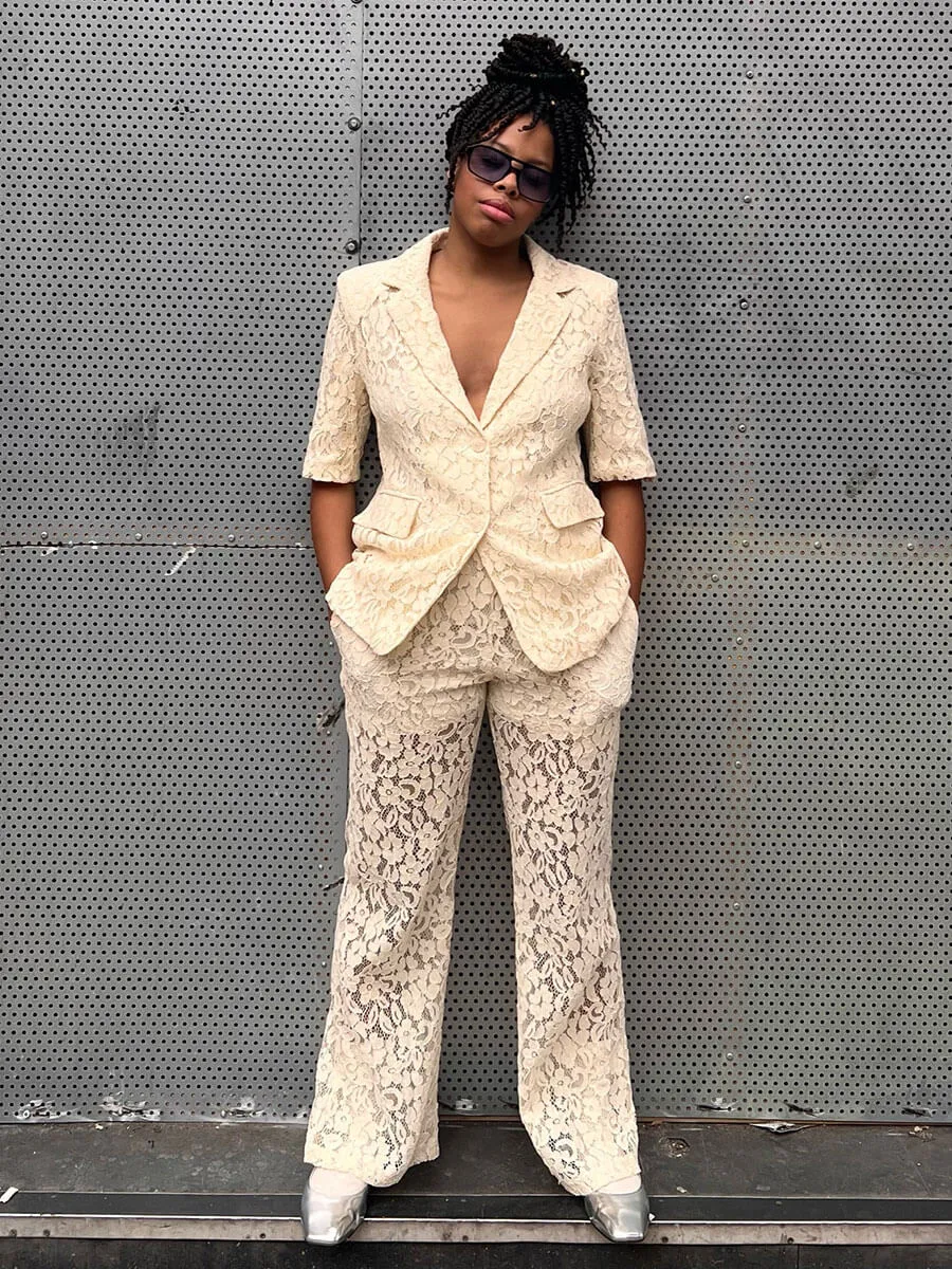 Objritta Lace Blazer - Sandshell