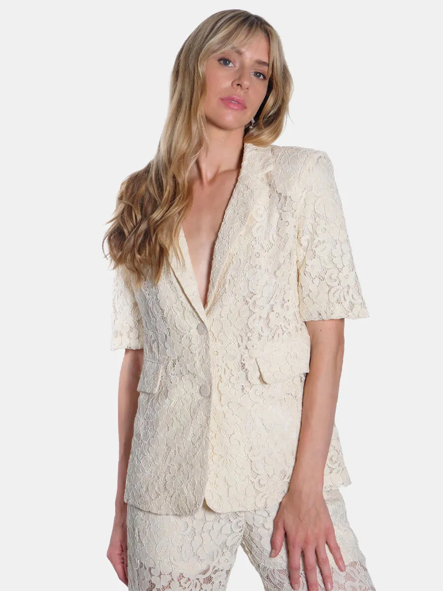 Objritta Lace Blazer - Sandshell