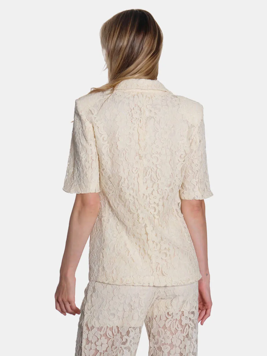 Objritta Lace Blazer - Sandshell