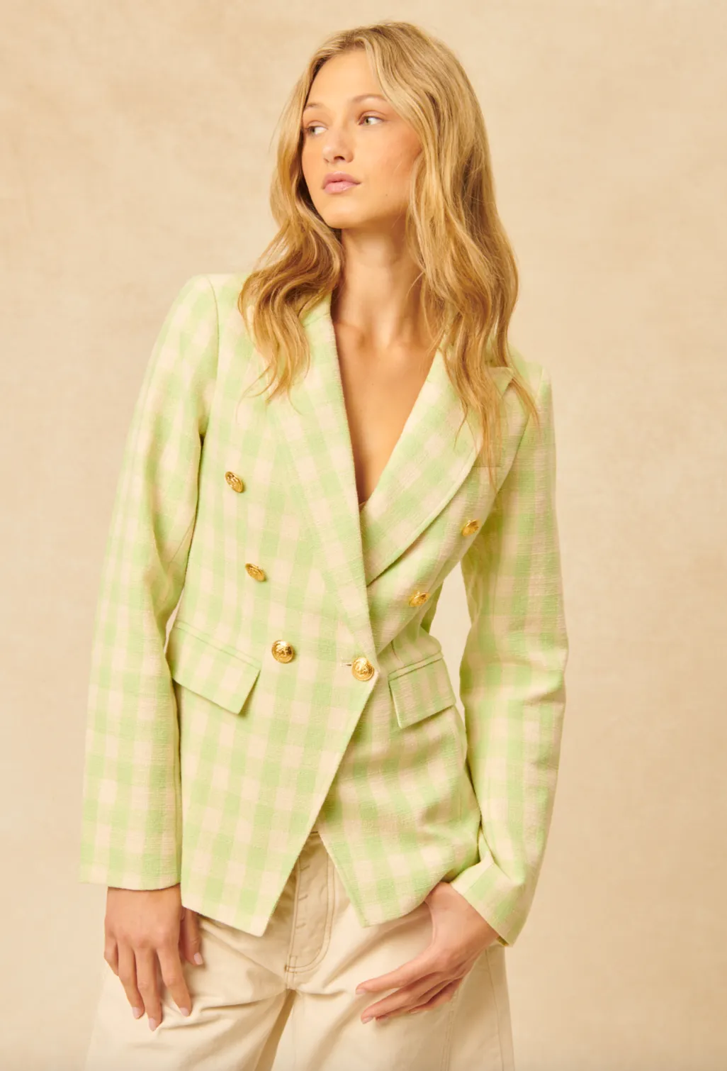Oliver Blazer - Key Lime Plaid
