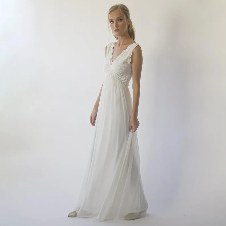 Open back wedding dress #1286