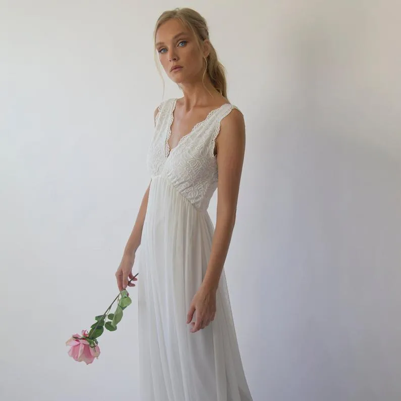 Open back wedding dress #1286