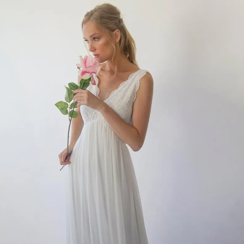 Open back wedding dress #1286