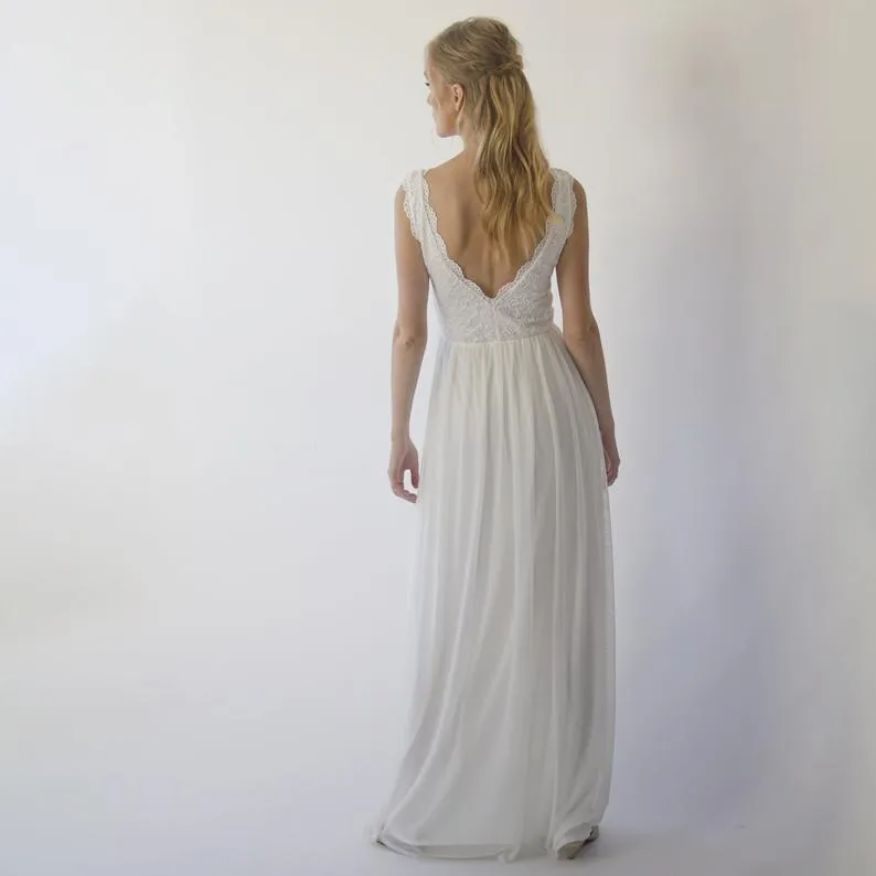 Open back wedding dress #1286