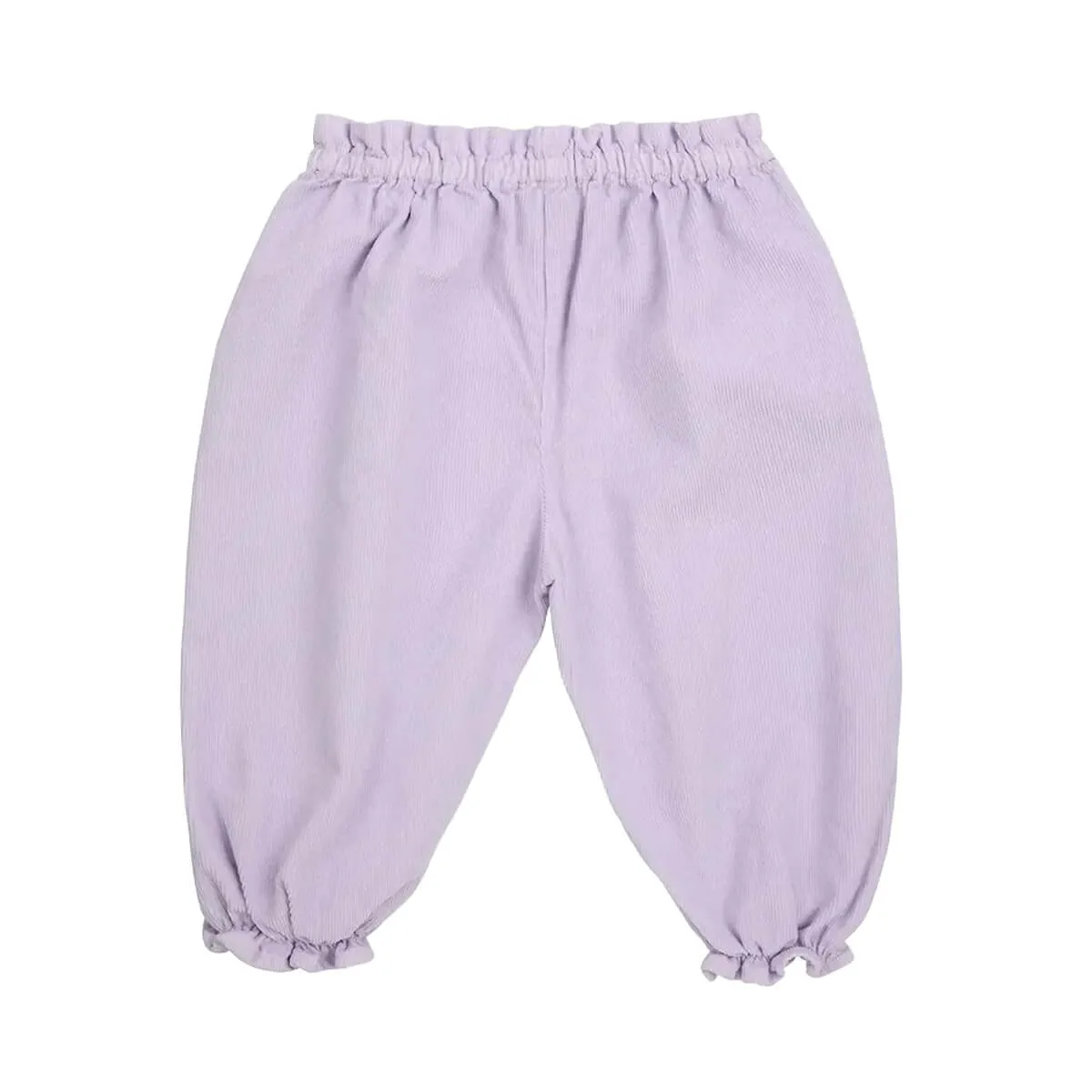 Pansy Flowers Woven Paperbag Pants aus 100% Bio-Baumwolle GOTS