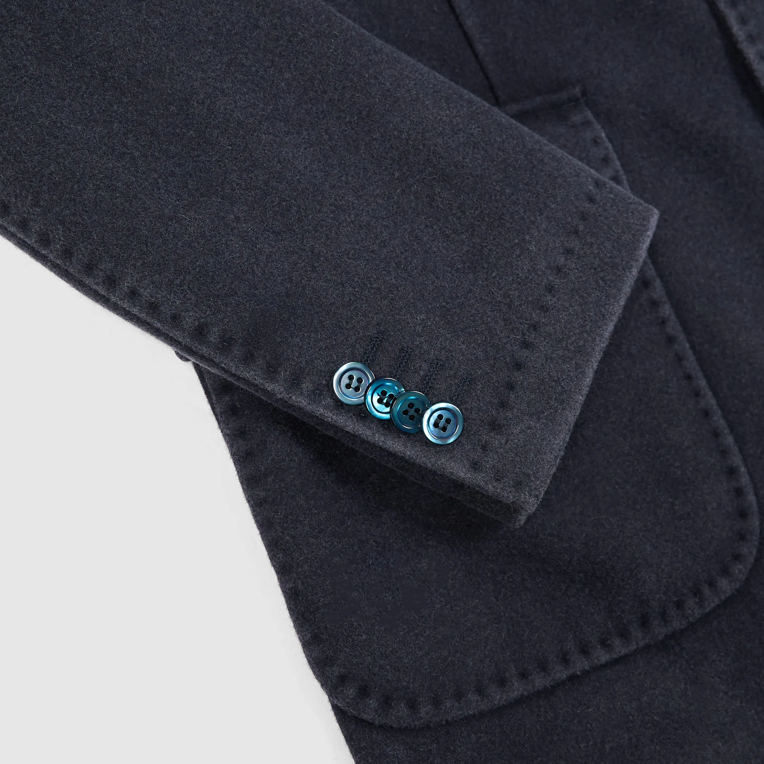 Paoloni Classic Medium Length Vintage Washed Wool Coat