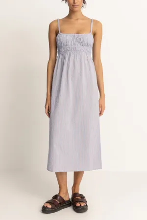 PARADISO BABYDOLL MIDI DRESS - SOFT BLUE