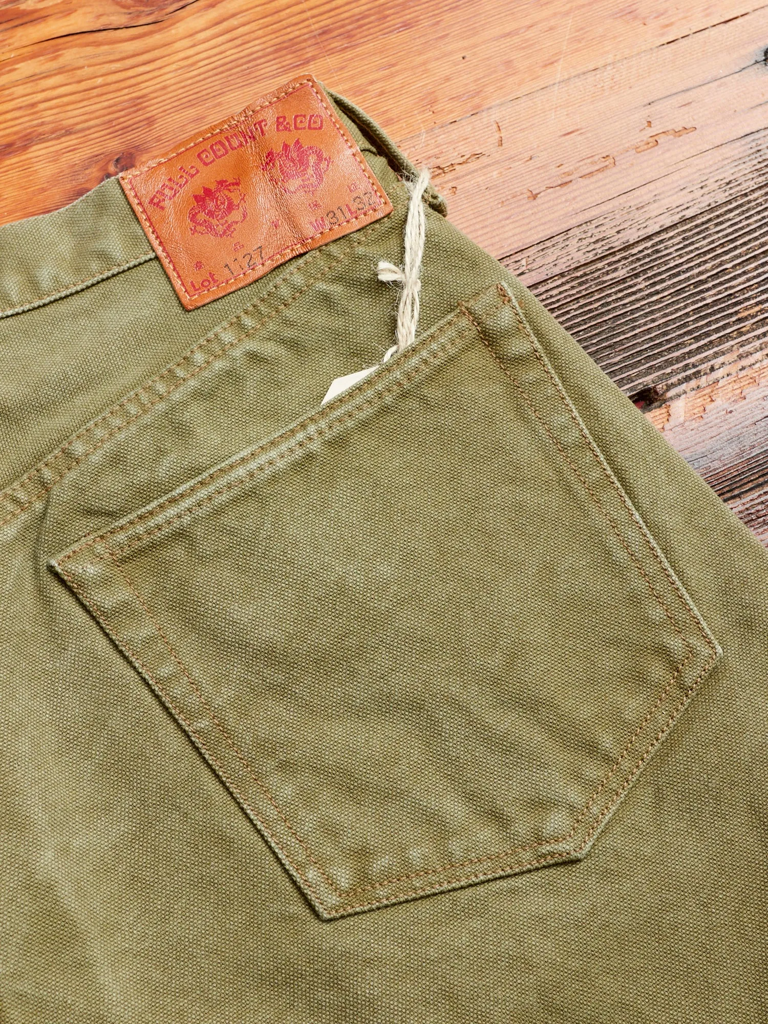 Paraffin Canvas Tapered Pants in Olive