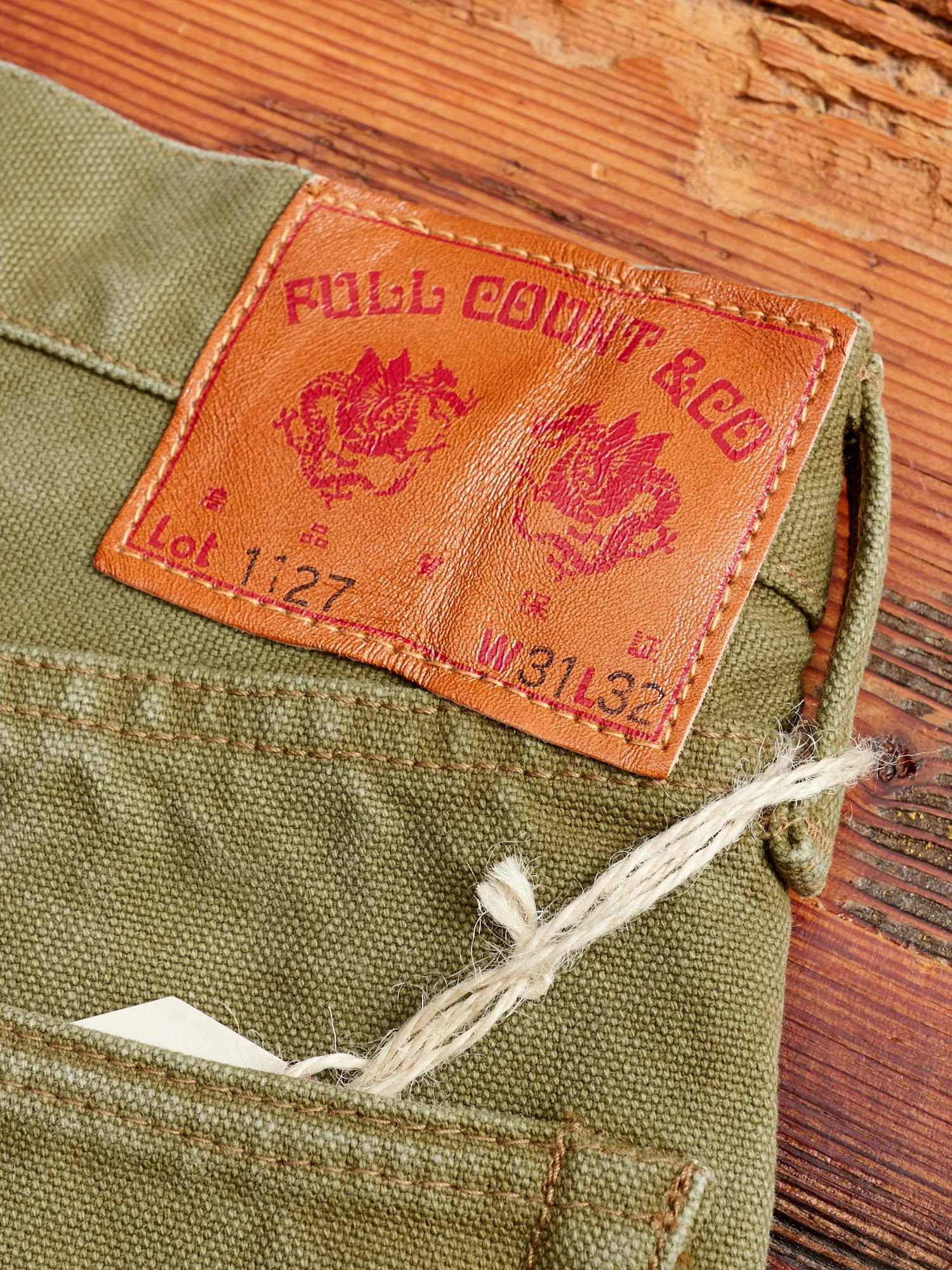Paraffin Canvas Tapered Pants in Olive