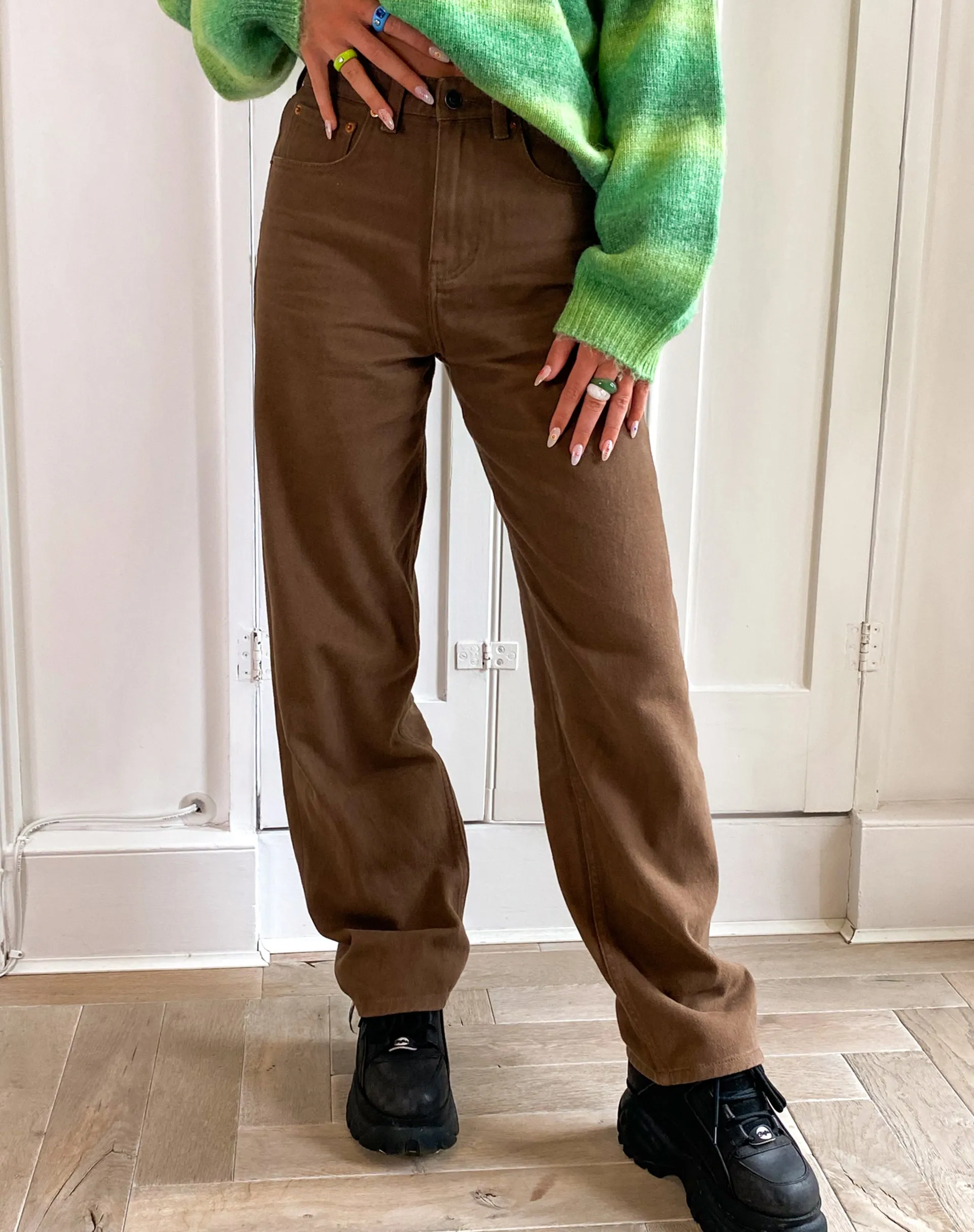 PARALLEL JEANS RICH BROWN 45