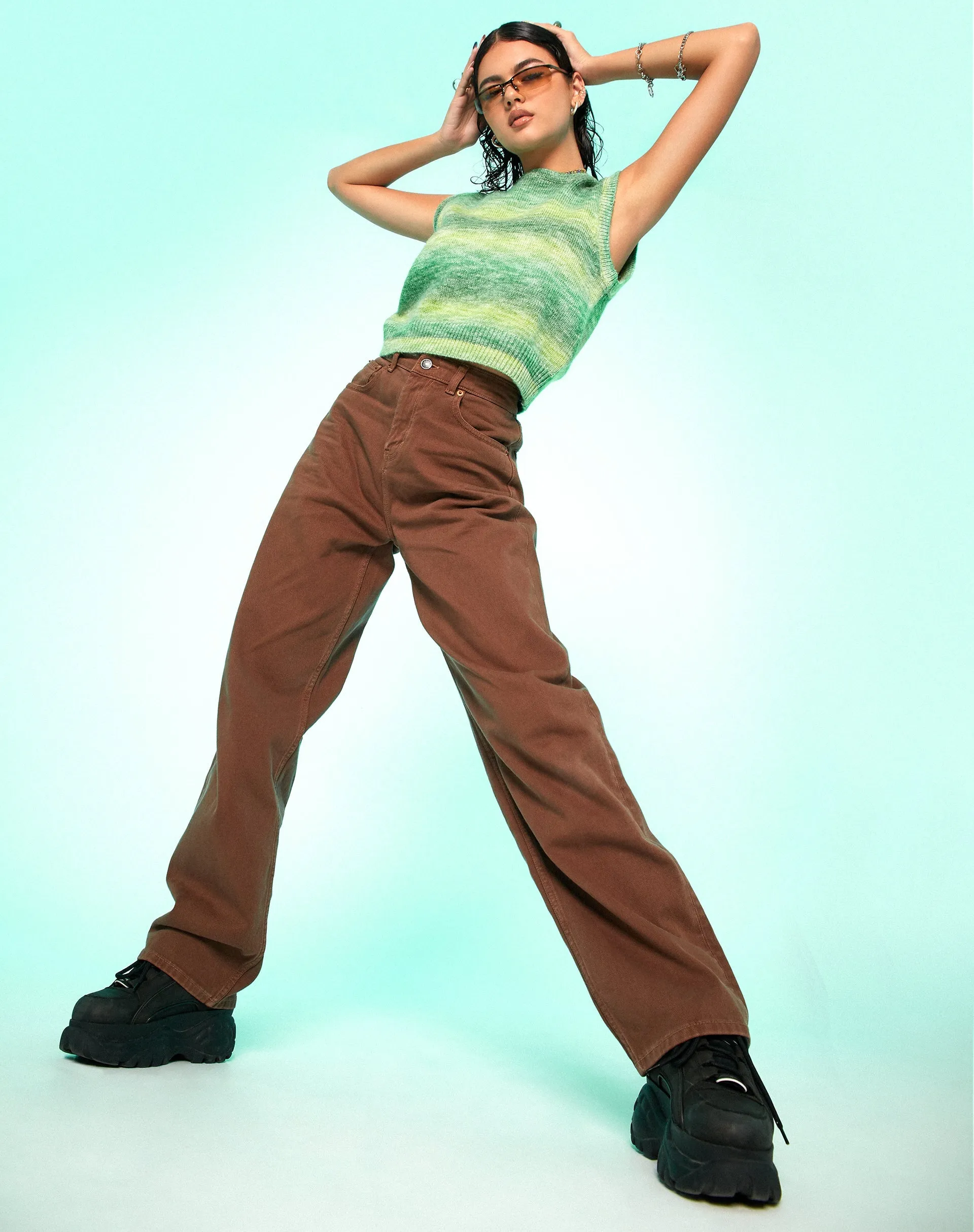 PARALLEL JEANS RICH BROWN 45