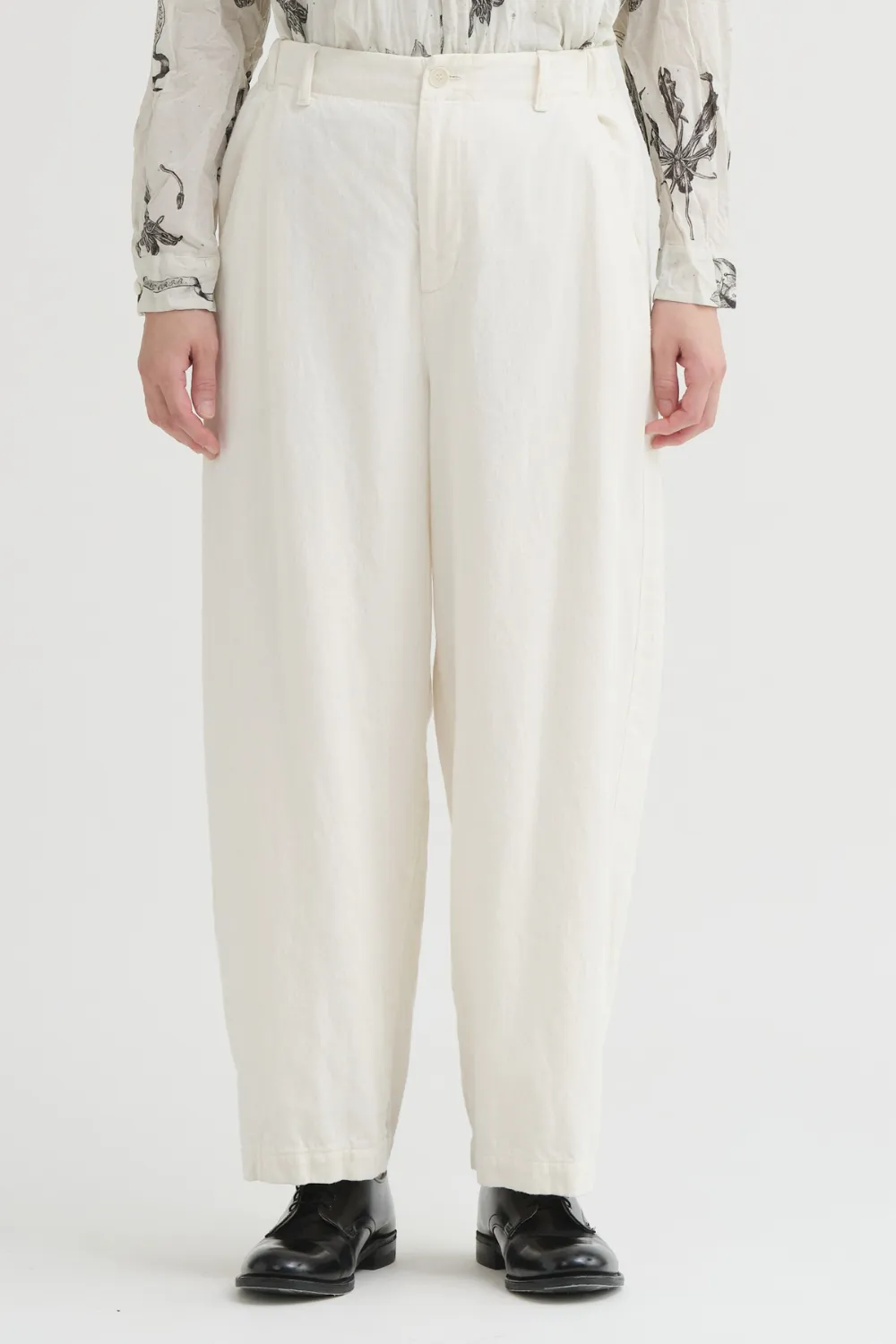 Pas de Calais Cotton Linen Satin Wide Pants