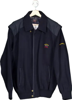 Paul & Shark Navy Wool Bomber Jacket UK XL