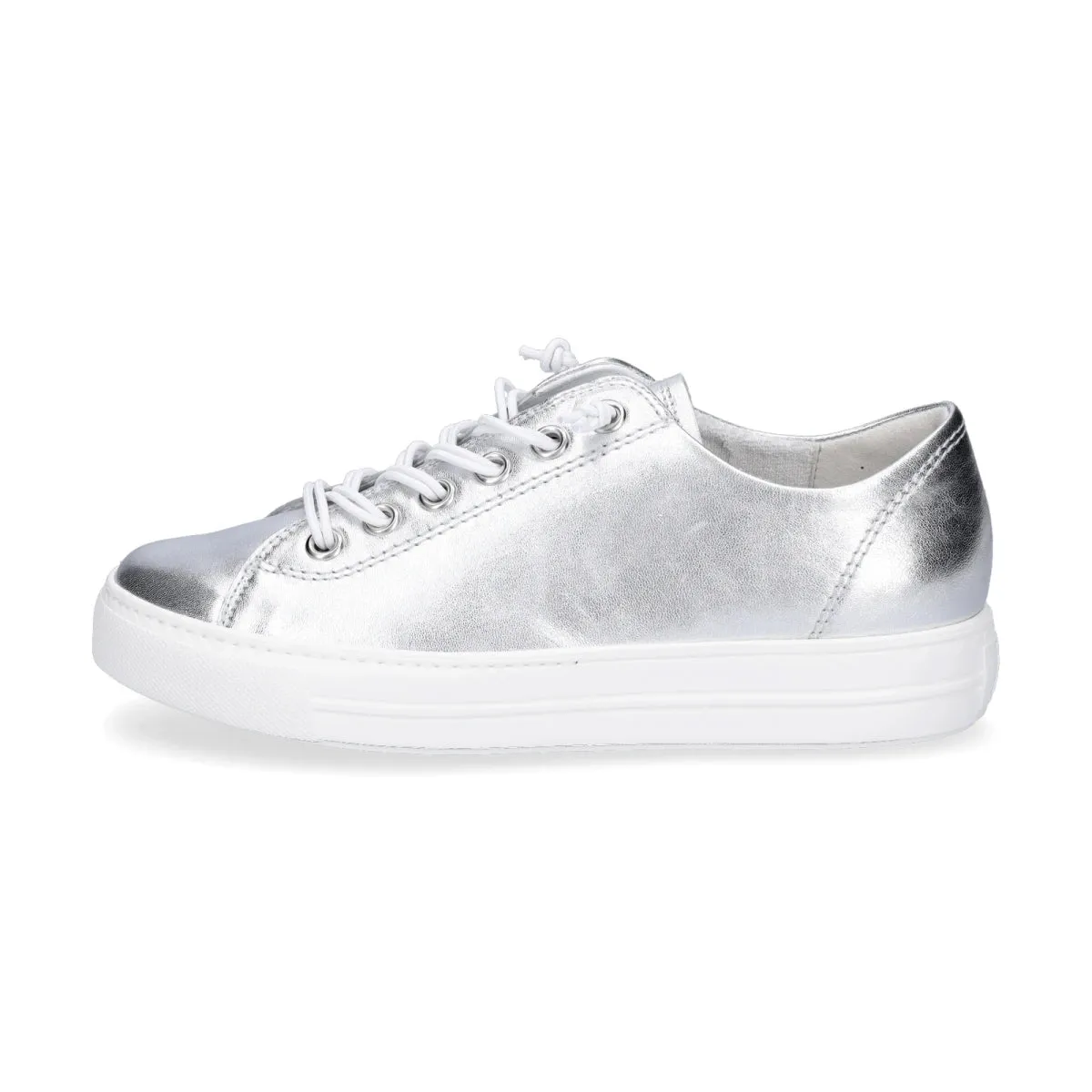 Paul Green Metallic Silver Sneakers 4081-456