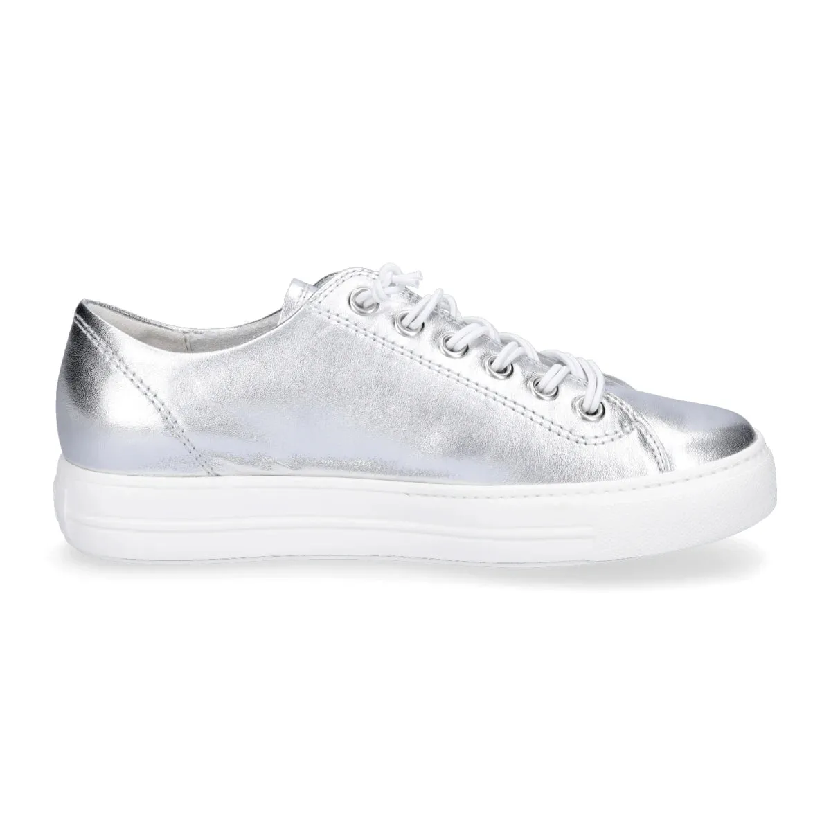 Paul Green Metallic Silver Sneakers 4081-456