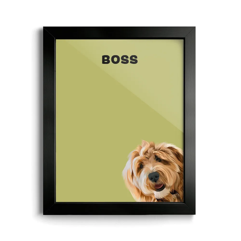 Peekaboo Sides Modern Pet Portrait