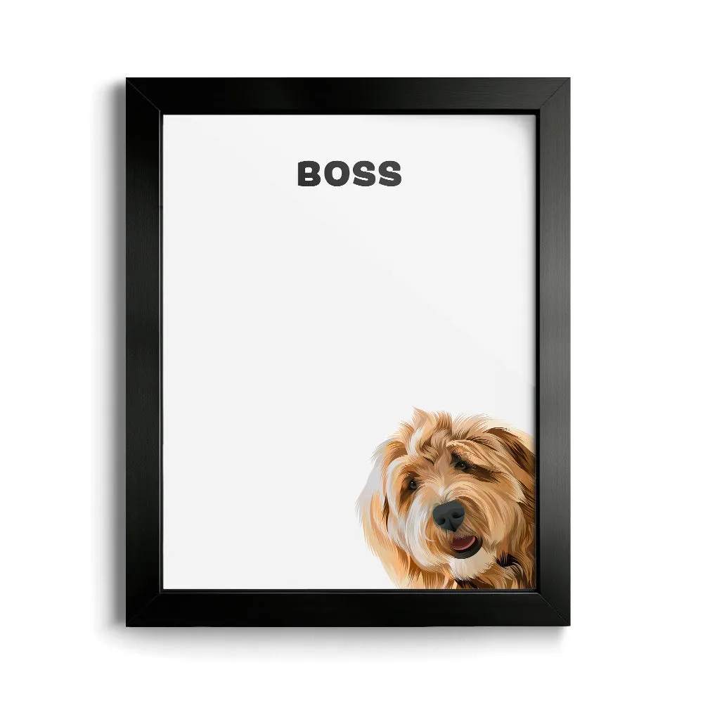 Peekaboo Sides Modern Pet Portrait