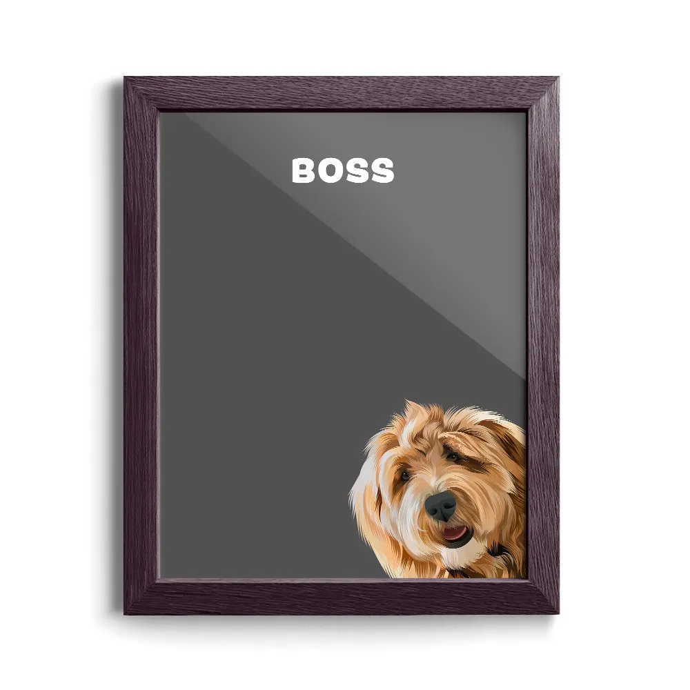 Peekaboo Sides Modern Pet Portrait
