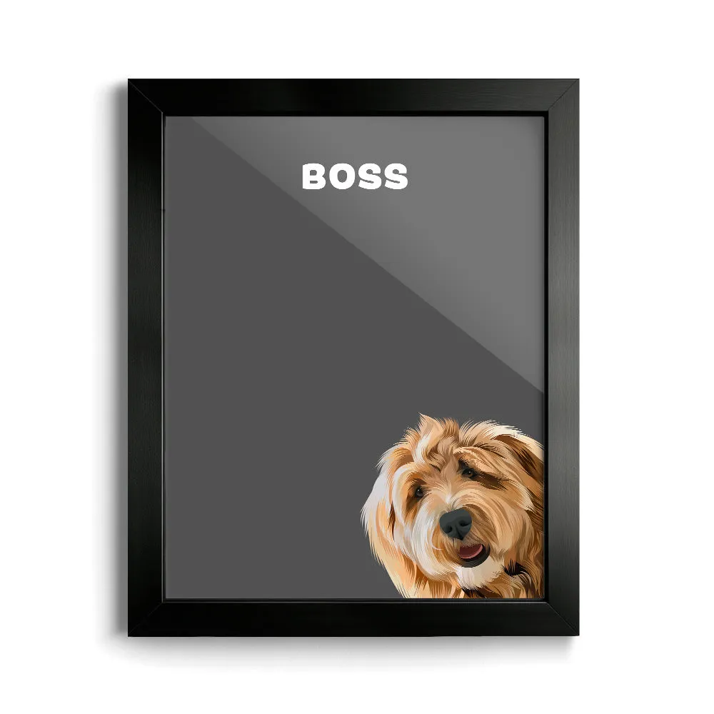 Peekaboo Sides Modern Pet Portrait