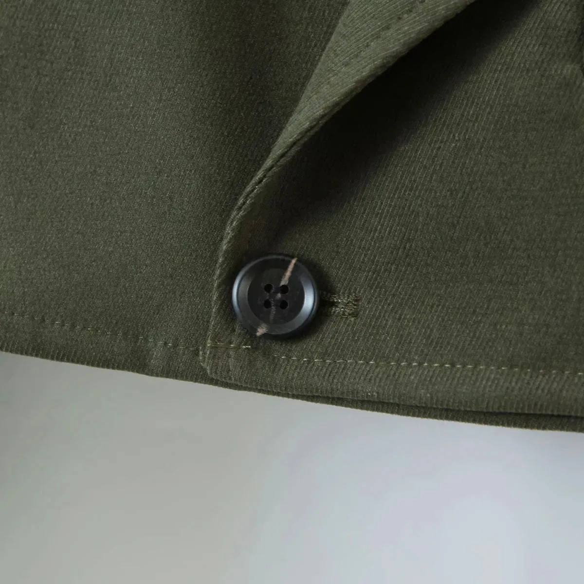 Pile Collar Lapel Blazer Skirt Two-piece Set Green
