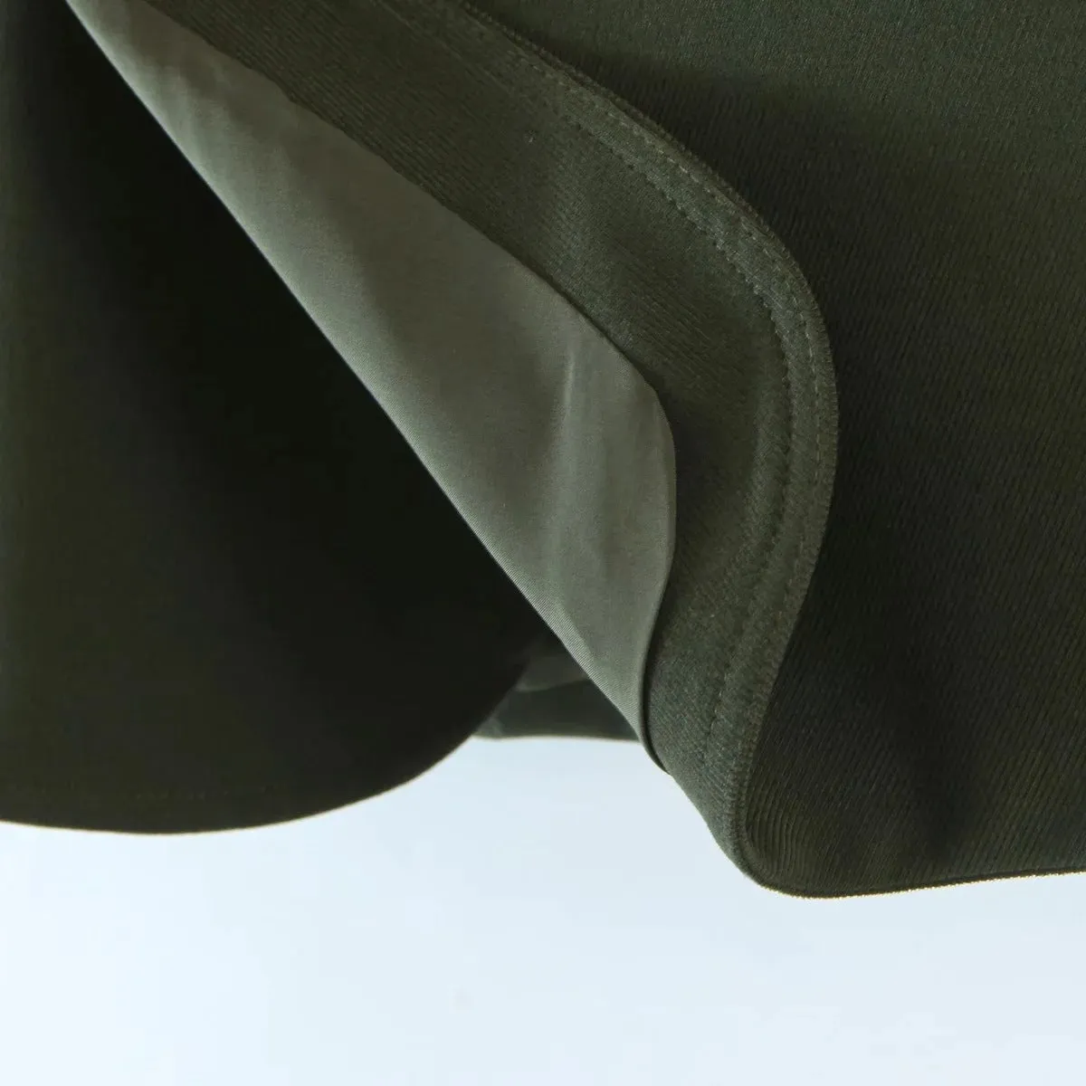 Pile Collar Lapel Blazer Skirt Two-piece Set Green