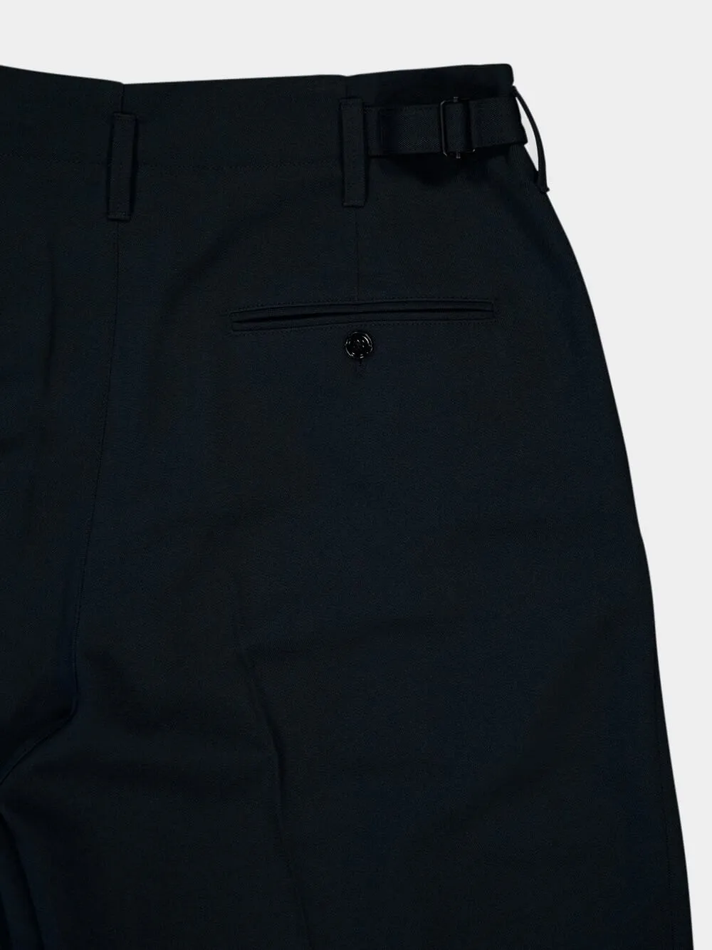 Pleated Tapered Wool Pants